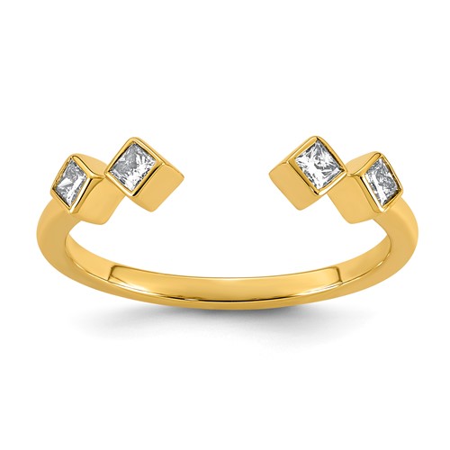 14K Yellow Gold 0.20ct Lab Grown Dia VS+ F+ Comp Fashion Ring