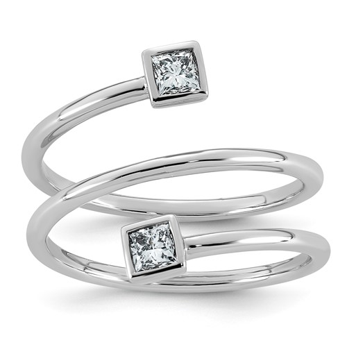 14K White Gold 0.33ct Lab Grown Dia VS+ F+ Comp Fashion Ring