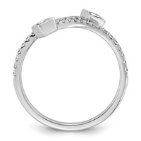 14K White Gold 0.38ct Lab Grown Dia VS+ F+ Comp Fashion Ring view 2