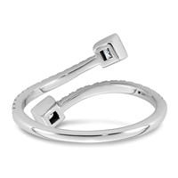 14K White Gold 0.38ct Lab Grown Dia VS+ F+ Comp Fashion Ring view 5