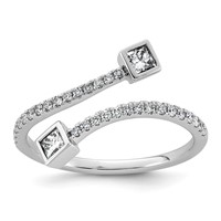 14K White Gold 0.38ct Lab Grown Dia VS+ F+ Comp Fashion Ring view 1