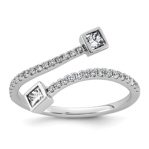 14K White Gold 0.38ct Lab Grown Dia VS+ F+ Comp Fashion Ring