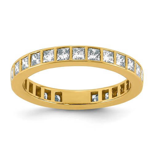 14K Yellow Gold 1.33ct Lab Grown Dia VS+ F+ Comp Eternity Band