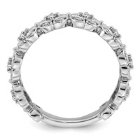 14K White Gold 0.50ct Lab Grown Dia VS+ F+ Comp Fashion Ring view 2