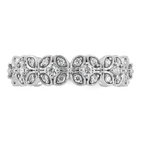 14K White Gold 0.50ct Lab Grown Dia VS+ F+ Comp Fashion Ring view 4