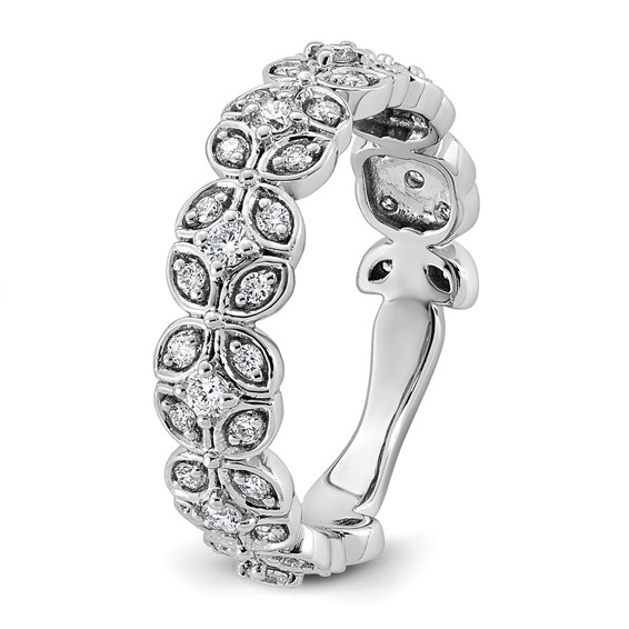 14kw 1/2ct Lab Grown Dia VS+ F+ Comp Fashion Ring