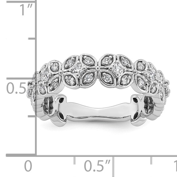14kw 1/2ct Lab Grown Dia VS+ F+ Comp Fashion Ring