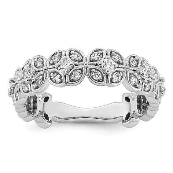 14kw 1/2ct Lab Grown Dia VS+ F+ Comp Fashion Ring