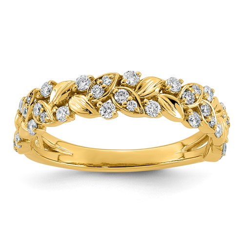 14K Yellow Gold 0.38ct Lab Grown Dia VS+ F+ Comp Fashion Ring