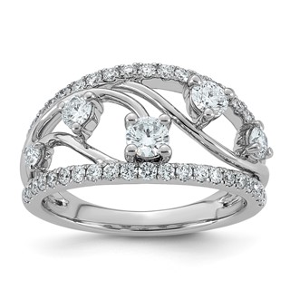 14kw 1ct Lab Grown Dia VS+ F+ Comp Fashion Ring