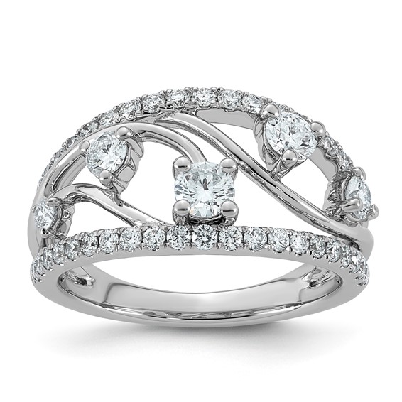 14kw 1ct Lab Grown Dia VS+ F+ Comp Fashion Ring