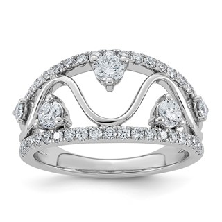 14kw 1ct Lab Grown Dia VS+ F+ Comp Fashion Ring