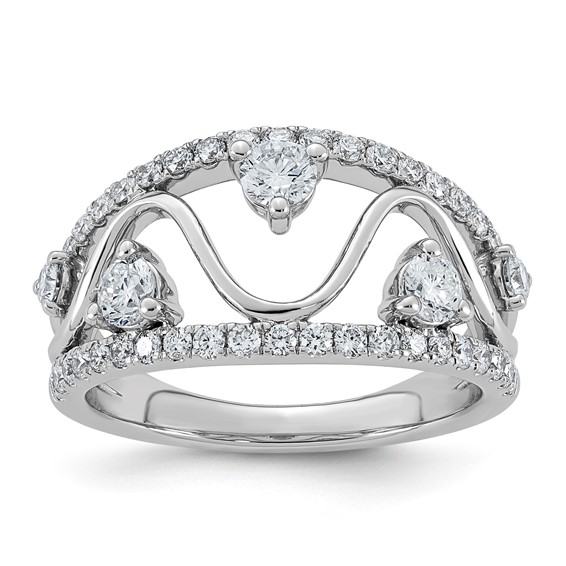 14kw 1ct Lab Grown Dia VS+ F+ Comp Fashion Ring