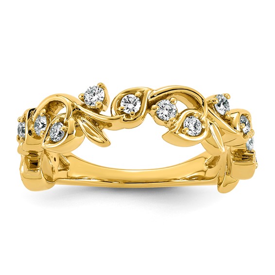 14k 3/8ct Lab Grown Dia VS+ F+ Comp Fashion Ring