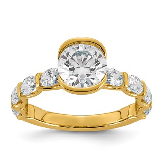 14ky 2 1/2ct Cert Round Center Lab Grown Dia VS+ F+ Comp Ring