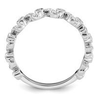 14K White Gold 0.33ct Lab Grown Dia VS+ F+ Comp Wedding Band view 2