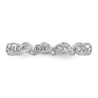 14K White Gold 0.33ct Lab Grown Dia VS+ F+ Comp Wedding Band view 4