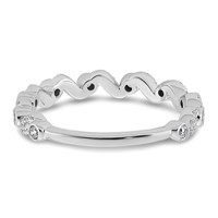 14K White Gold 0.33ct Lab Grown Dia VS+ F+ Comp Wedding Band view 5