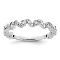 14K White Gold 0.33ct Lab Grown Dia VS+ F+ Comp Wedding Band view 1