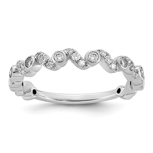 14K White Gold 0.33ct Lab Grown Dia VS+ F+ Comp Wedding Band