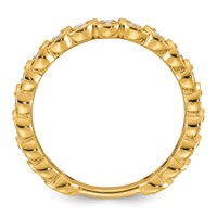 14K Yellow Gold 0.25ct Lab Grown Diamond VS+ F+ Complete Wedding Band view 2