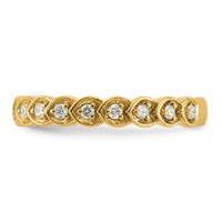 14K Yellow Gold 0.25ct Lab Grown Diamond VS+ F+ Complete Wedding Band view 3