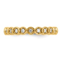 14K Yellow Gold 0.25ct Lab Grown Diamond VS+ F+ Complete Wedding Band view 4