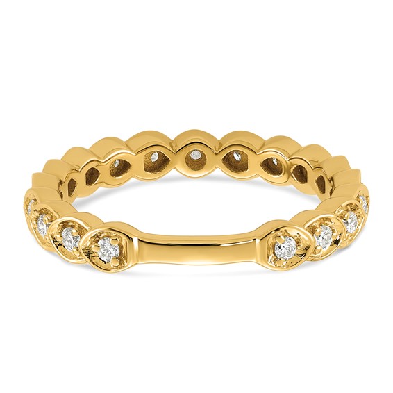 14ky 1/4ct Lab Grown Diamond VS+ F+ Complete Wedding Band