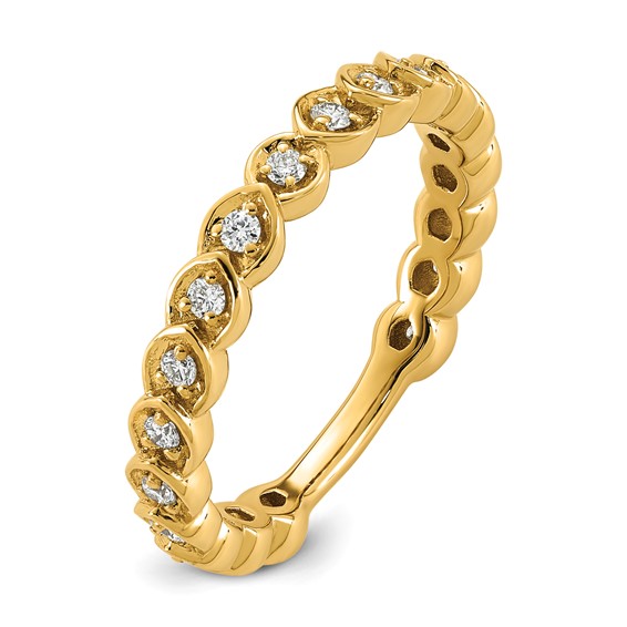 14ky 1/4ct Lab Grown Diamond VS+ F+ Complete Wedding Band