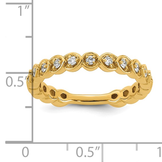 14ky 1/4ct Lab Grown Diamond VS+ F+ Complete Wedding Band