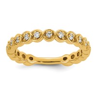14K Yellow Gold 0.25ct Lab Grown Diamond VS+ F+ Complete Wedding Band view 1