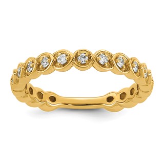 14ky 1/4ct Lab Grown Diamond VS+ F+ Complete Wedding Band