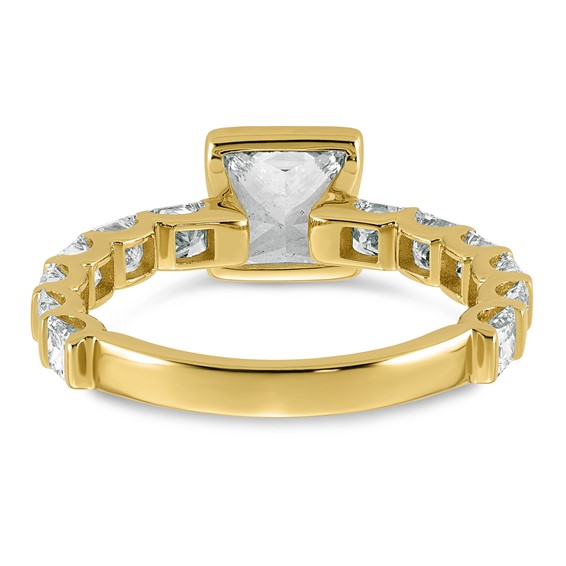 14ky Cert Princess Center Lab Grown Dia VS+ F+ Comp Eng Ring