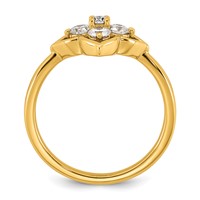14K Yellow Gold Lab Grown Diamond VS+ F+ Fashion Ring view 2