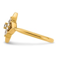 14K Yellow Gold Lab Grown Diamond VS+ F+ Fashion Ring view 3