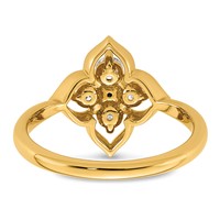 14K Yellow Gold Lab Grown Diamond VS+ F+ Fashion Ring view 5
