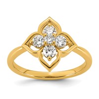 14K Yellow Gold Lab Grown Diamond VS+ F+ Fashion Ring view 1