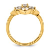 14K Yellow Gold Lab Grown Diamond VS+ F+ Fashion Ring view 2