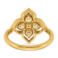 14K Yellow Gold Lab Grown Diamond VS+ F+ Fashion Ring view 5