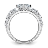 14K White Gold WG Lab Grown Dia VS+ F+ 4.5ct Complete Anniversary Band view 2