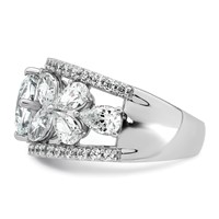 14K White Gold WG Lab Grown Dia VS+ F+ 4.5ct Complete Anniversary Band view 3