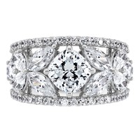 14K White Gold WG Lab Grown Dia VS+ F+ 4.5ct Complete Anniversary Band view 4