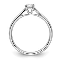 True Origin 14K White Gold 0.25 Carat Lab Grown Diamond VS SI+ G+ Round Solitaire Engagement Ring view 2