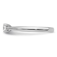 True Origin 14K White Gold 0.25 Carat Lab Grown Diamond VS SI+ G+ Round Solitaire Engagement Ring view 3