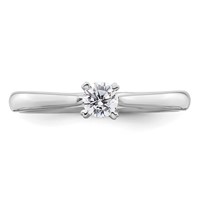 True Origin 14K White Gold 0.25 Carat Lab Grown Diamond VS SI+ G+ Round Solitaire Engagement Ring view 4