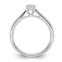 True Origin 14K White Gold 0.33 Carat Lab Grown Diamond VS+ F+ Complete Round Solitaire Ring view 2
