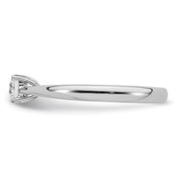 True Origin 14K White Gold 0.33 Carat Lab Grown Diamond VS+ F+ Complete Round Solitaire Ring view 3