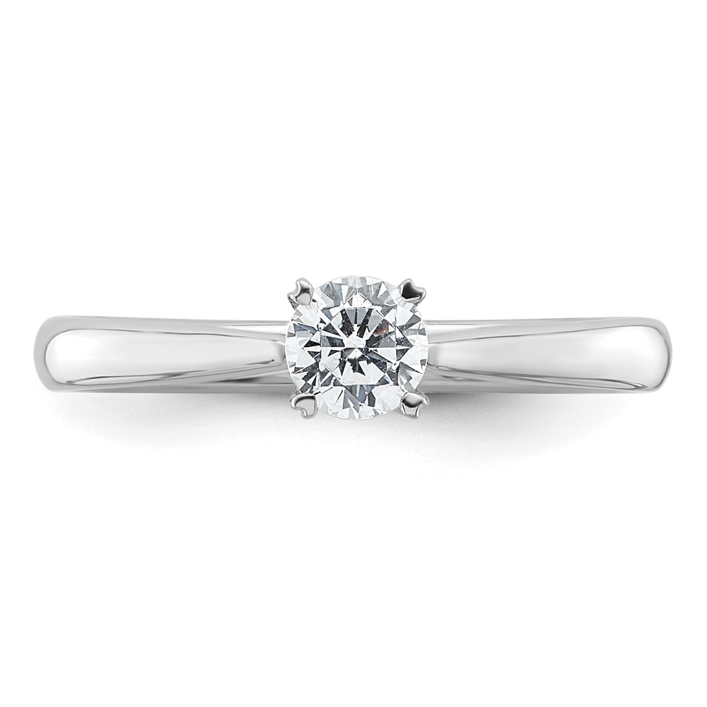 True Origin 14k White Gold 1/3 carat Lab Grown Diamond VS/SI+ G+ Round Solitaire Engagement Ring (RM1930E-033-WLG)