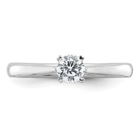 True Origin 14K White Gold 0.33 Carat Lab Grown Diamond VS SI+ G+ Round Solitaire Engagement Ring view 4