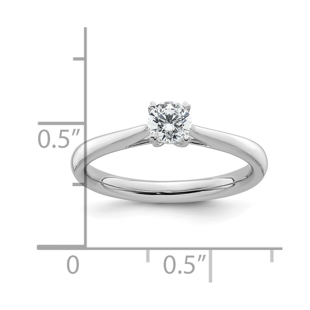 True Origin 14k White Gold 1/3 carat Lab Grown Diamond VS/SI+ G+ Round Solitaire Engagement Ring (RM1930E-033-WLG)